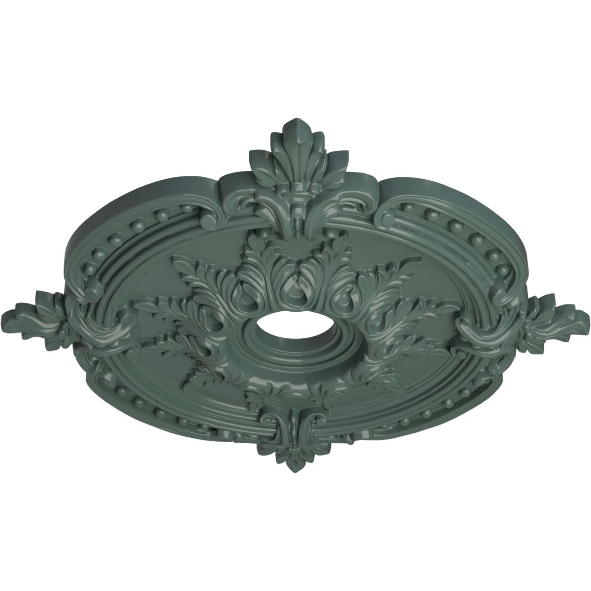 Ekena Millwork Cm28Becbf Benson Classic Ceiling Medallion, 28 3/8''Od X 3 3/4''Id X 1 5/8''P, Hand Painted Cloud Burst