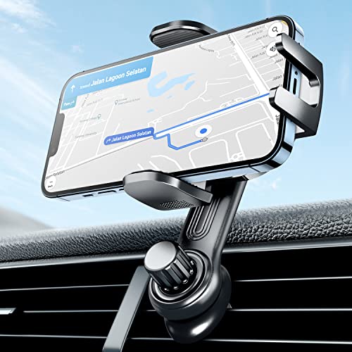 Esamcore Cell Phone Holder Car, Car Phone Holder Mount With [Never Blocking] Air Vent Clip Car Phone Holders For Iphone 15/14 /1