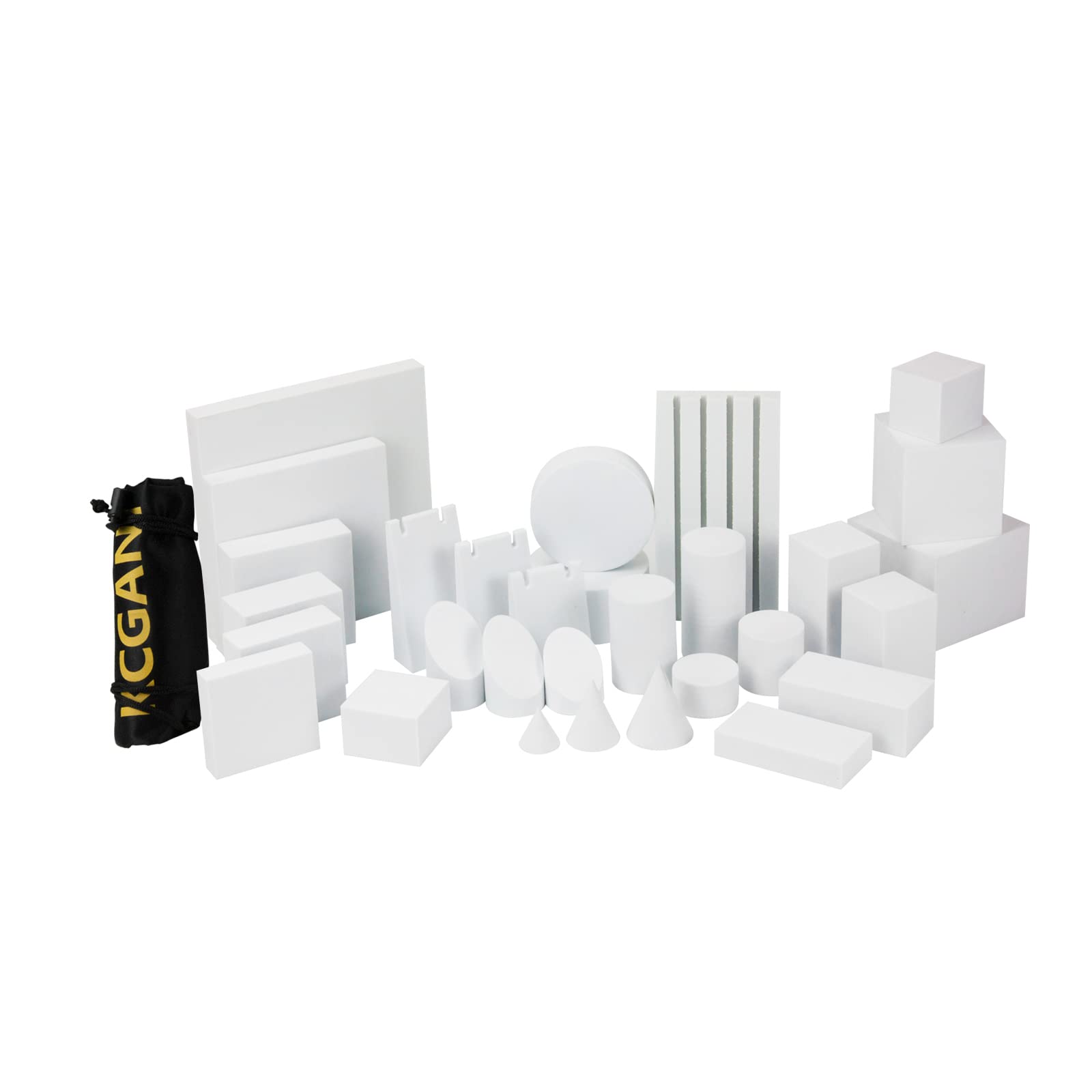 Kcgani Photography Background Props, White Geometric Cube Photo Props Set, Stereo Photo Decorative Backdrop, Posing Display Solu