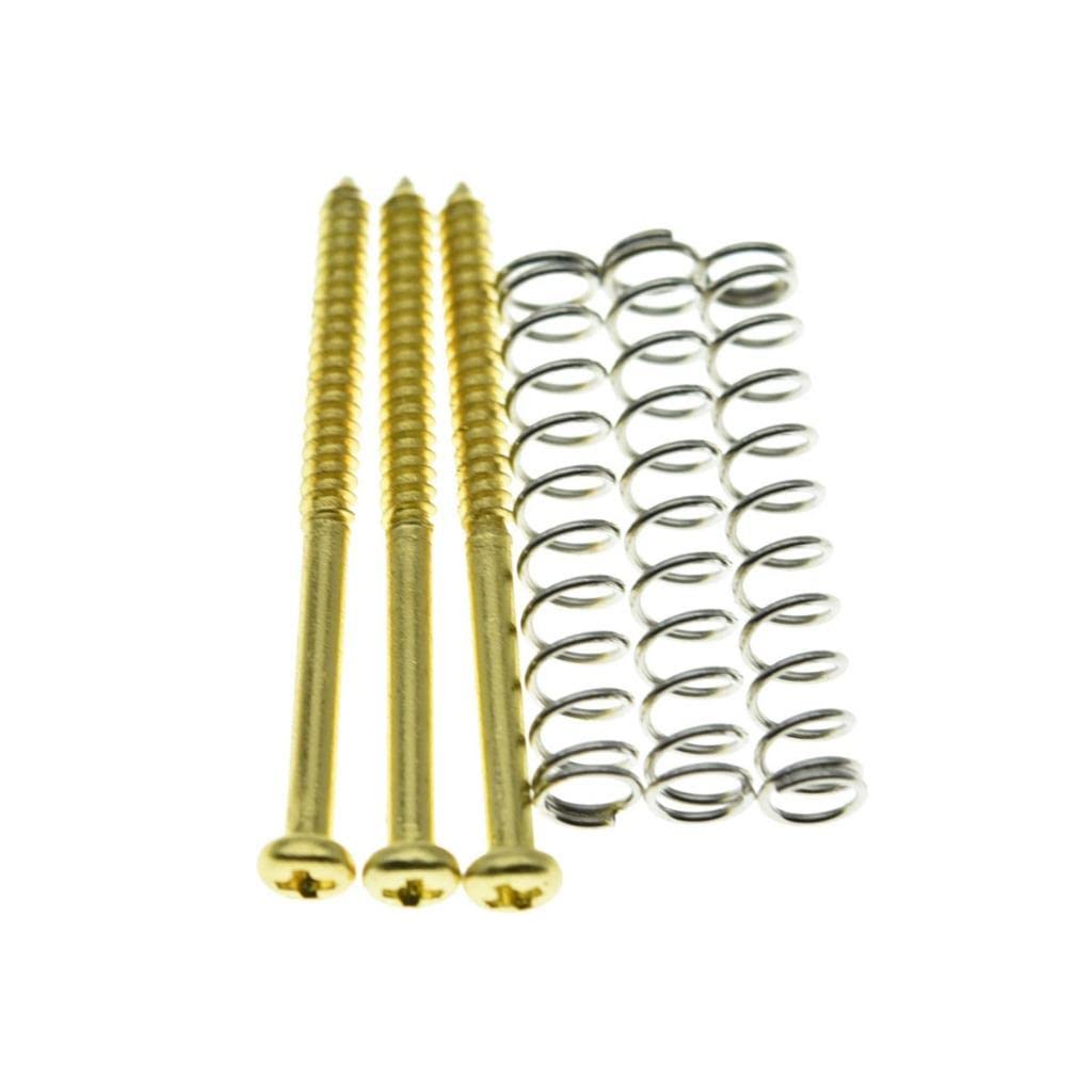 Dopro Pack Of 20 Bass Guitar Pickup Mounting Screws Pickup Springs For Precision P Bass Or J Bass Or P90 Soap Bar Pickups Gold
