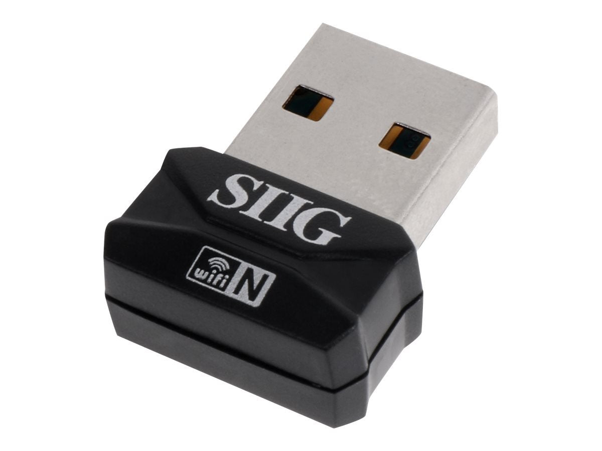 Siig Ju Wr0112 S2 Wireless, N Mini Usb Wi Fi Network Adapter, 802.11 B/G/N, Black