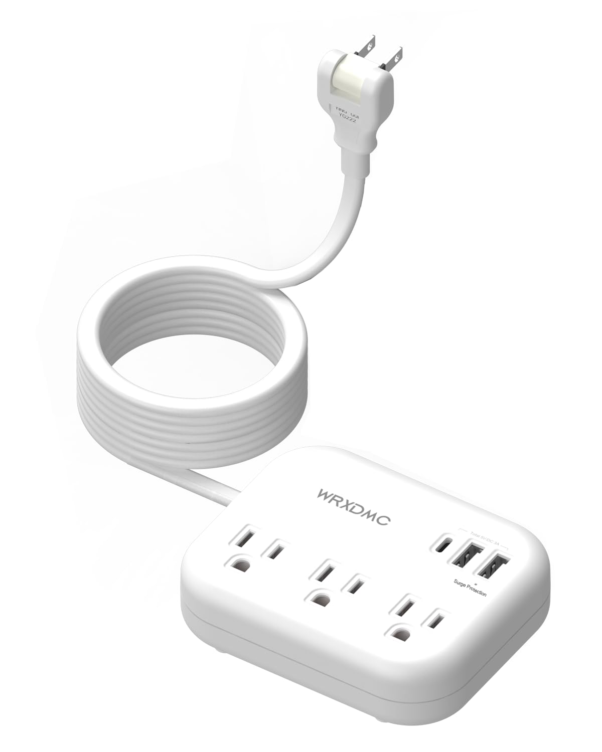 2 Prong Power Strip, Wrxdmc 2 Prong To 3 Prong Outlet Adapter, Us To Japan Plug Adapter, 10Ft Long Extension Cord, 1440J Two Pro