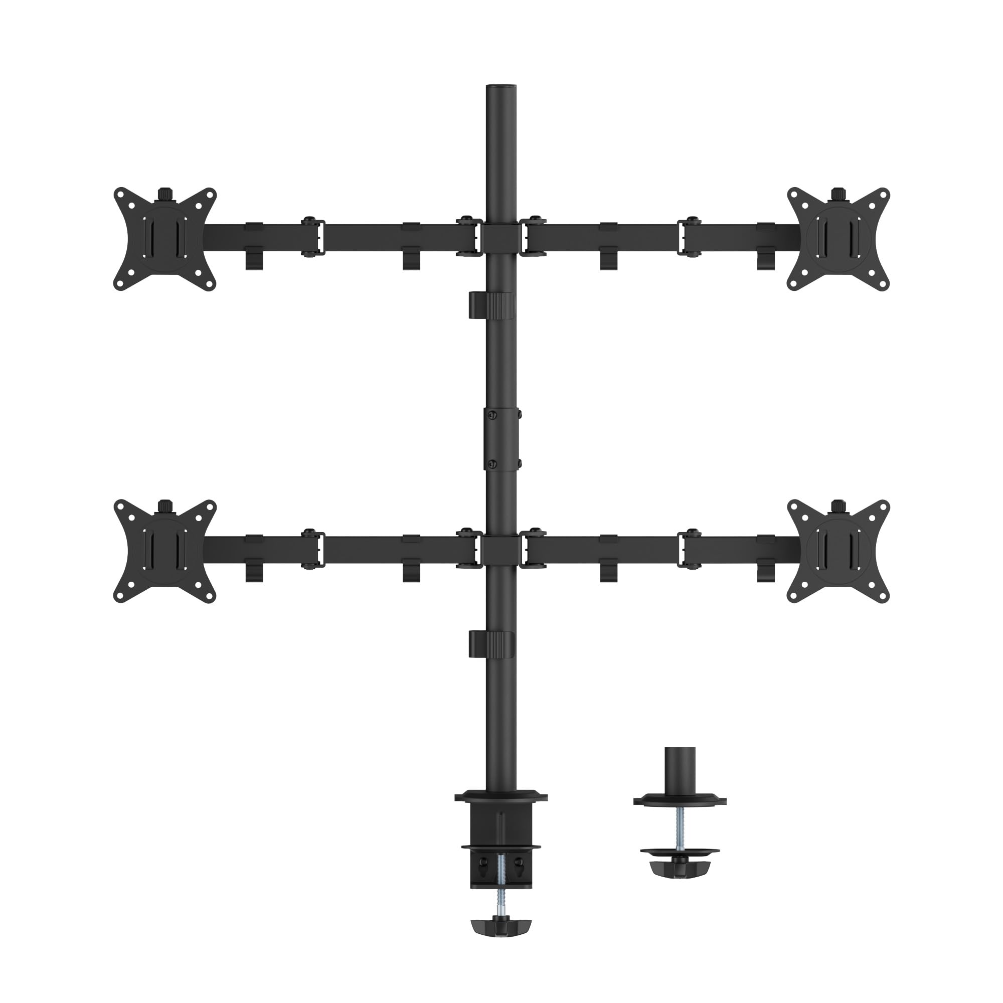 SIIG Articulating Adjustable Quad 4Monitor Desk Mount  Fits 13 to 27 Monitors  (CEMT0S12S1)