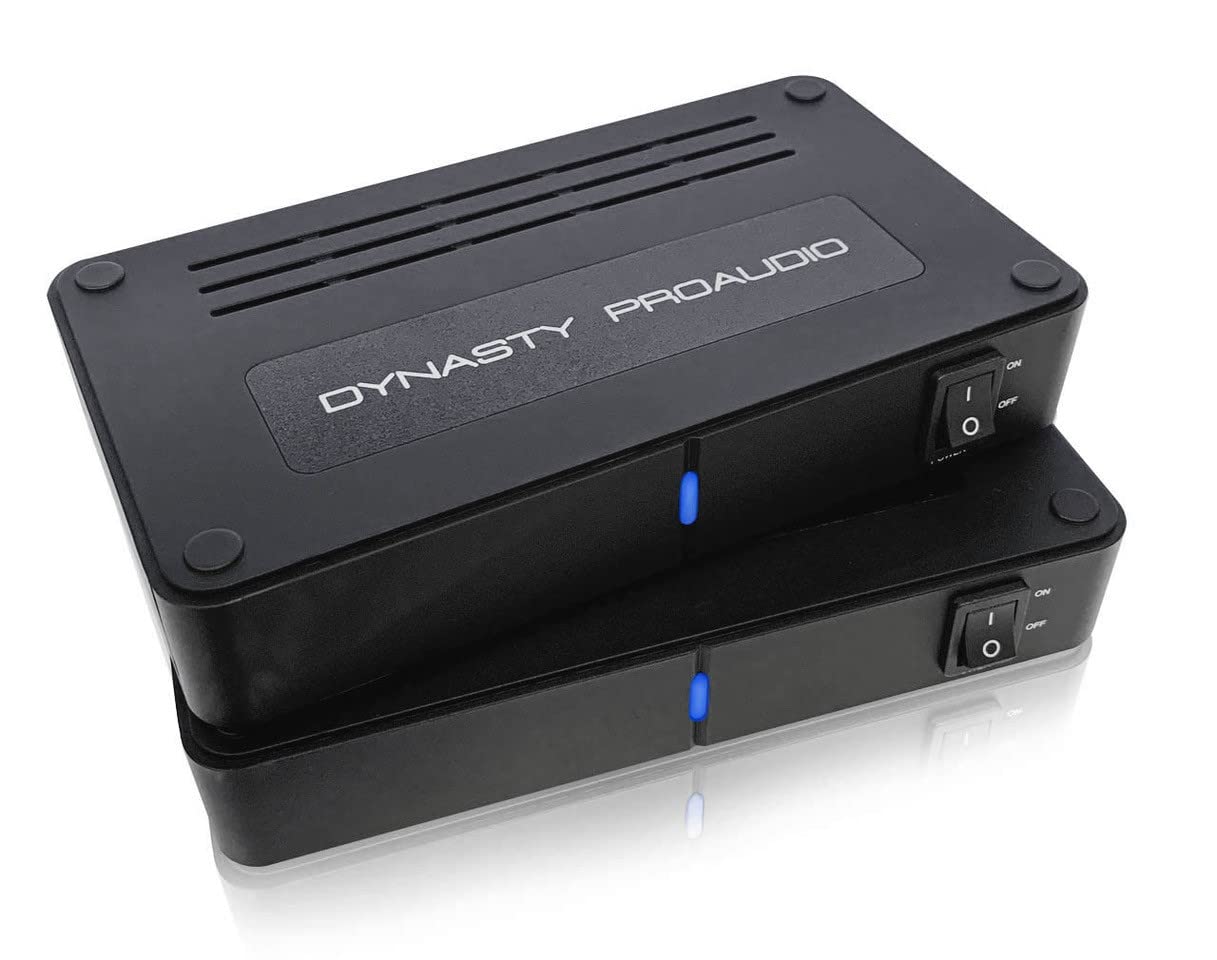 Dynasty Proaudio Wsa 5Rp Wireless Surround Sound Rear Speakers Kit With 2 X 50W Amplifier Built In, 5.2G / 5.8Ghz Dual Band Sele