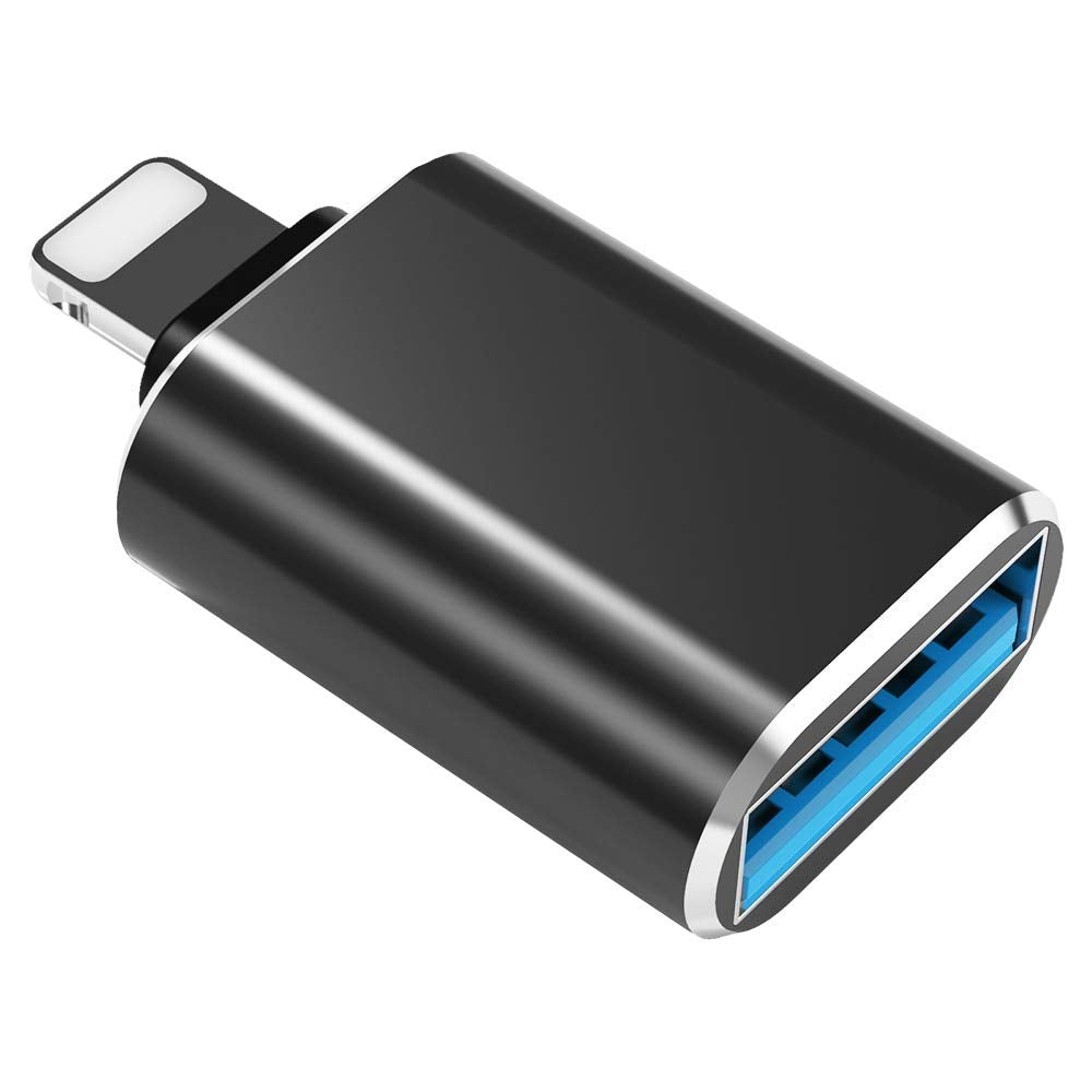 Kanget Lightning Male to USB Female OTG Connector USB 3.0 OTG Adapter Compatible with iPhone, iPad, Connect USB Flash Drive, Pen