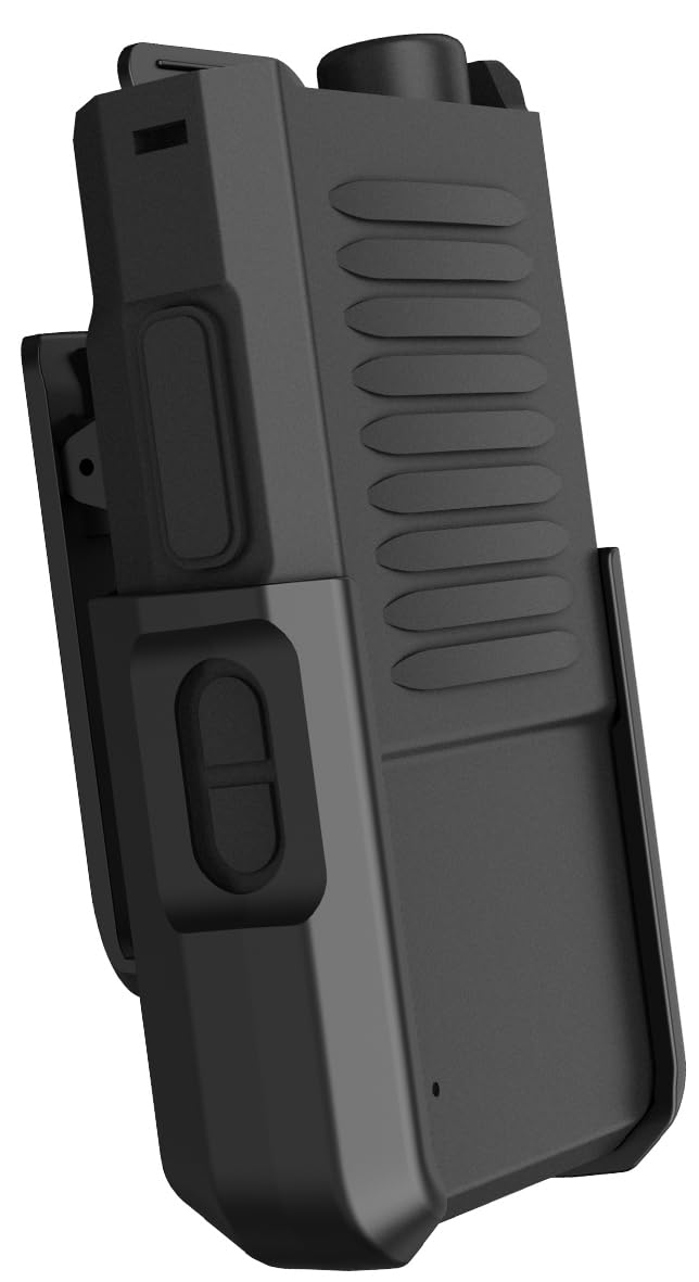 Holster For Siyata Sd7 Radio, Nakedcellphone [Rotating/Ratchet] Belt Clip Holder Case With Secure Latch - Black