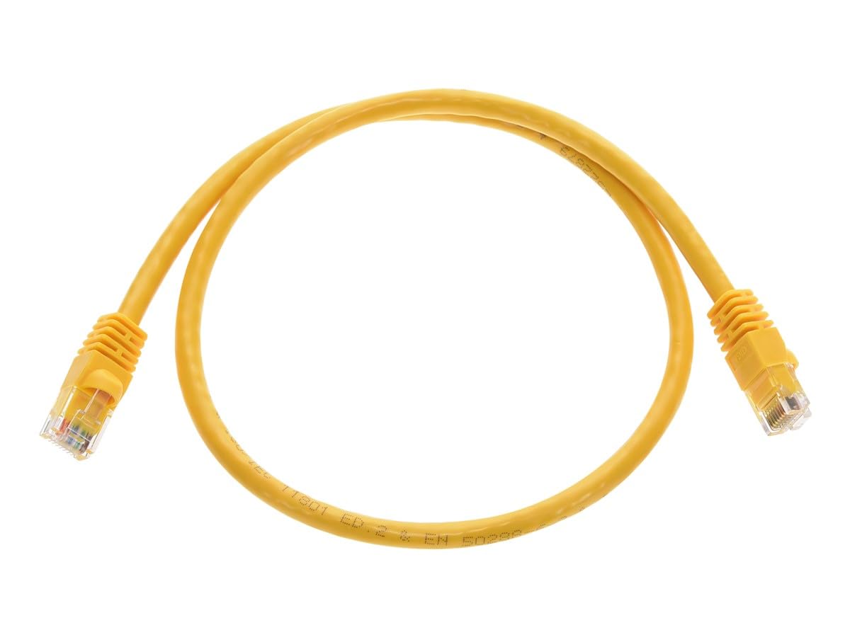 Monoprice 2Ft 24Awg Cat6 550Mhz Utp Ethernet Bare Copper Network Cable   Yellow