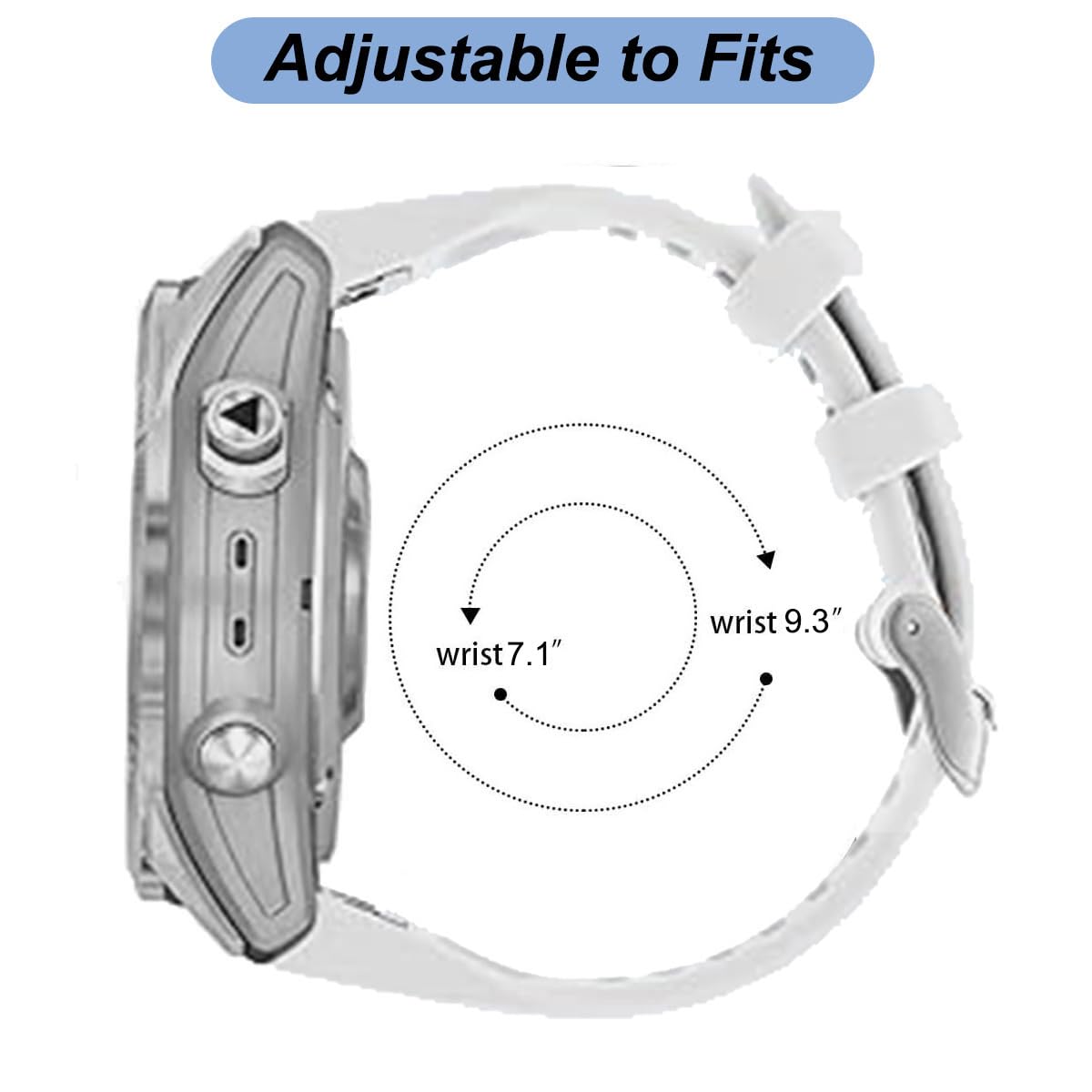 26Mm Watch Band For Garmin Fenix 7X/Fenix 6X/Fenix/5X/Fenix 3/Fenix 3 Hr, Soft Silicone Band Strap Wristband With Quick Fit For
