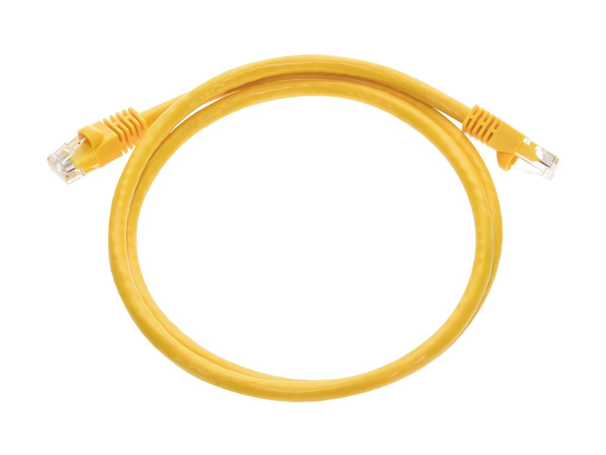 Monoprice Cat5E 3Ft Yellow Patch Cable Utp 24Awg 350Mhz Pure Bare Copper Snagless Rj45 Fullboot Series Ethernet Cable