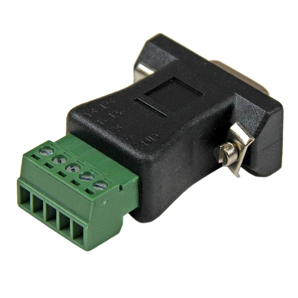 Startech.Com Rs422 Rs485 Serial Db9 To Terminal Block Adapter   Serial Adapter   5 Pin Terminal Block To Db 9 (M)   Black   Db92
