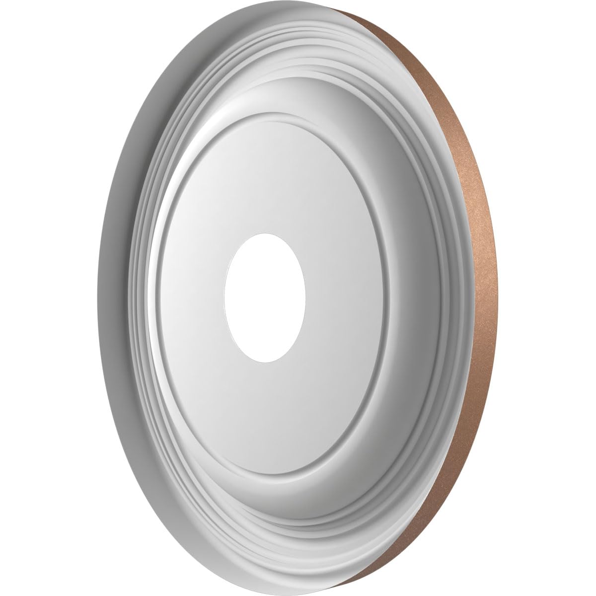 Ekena Millwork 16Od X 3 1/2Id X 1 3/8P Traditional Thermoformed Pvc Ceiling Medallion (Fits Canopies Up To 9 1/2), Aged Copper