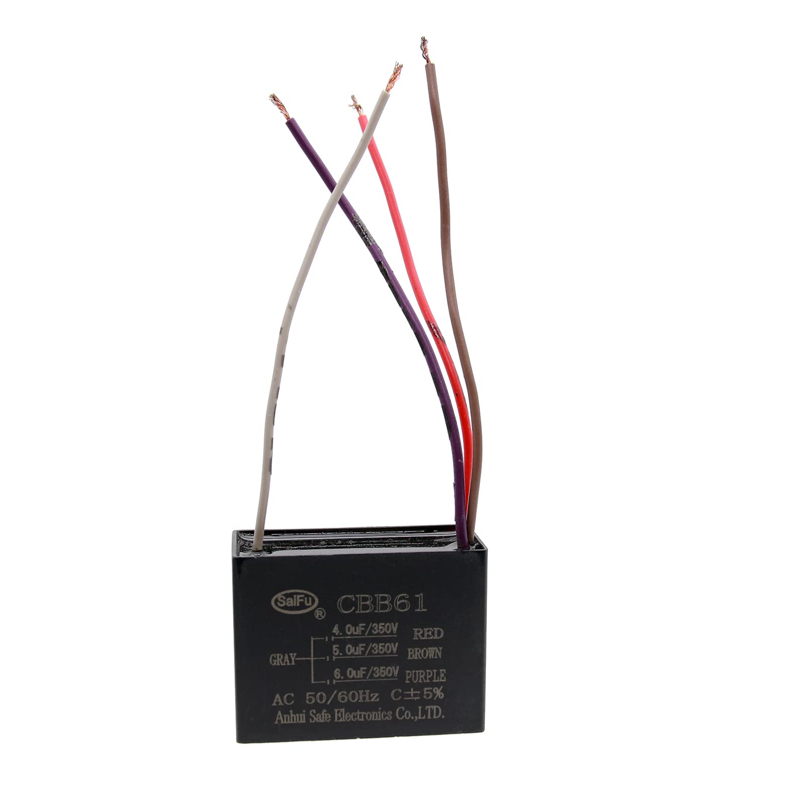 Akzytue Cbb61 Capacitor 4Uf+5Uf+6Uf 350V Ac Ceiling Fan 4 Wire 50/60Hz For Starting Electric Fan Generator Pump Motor