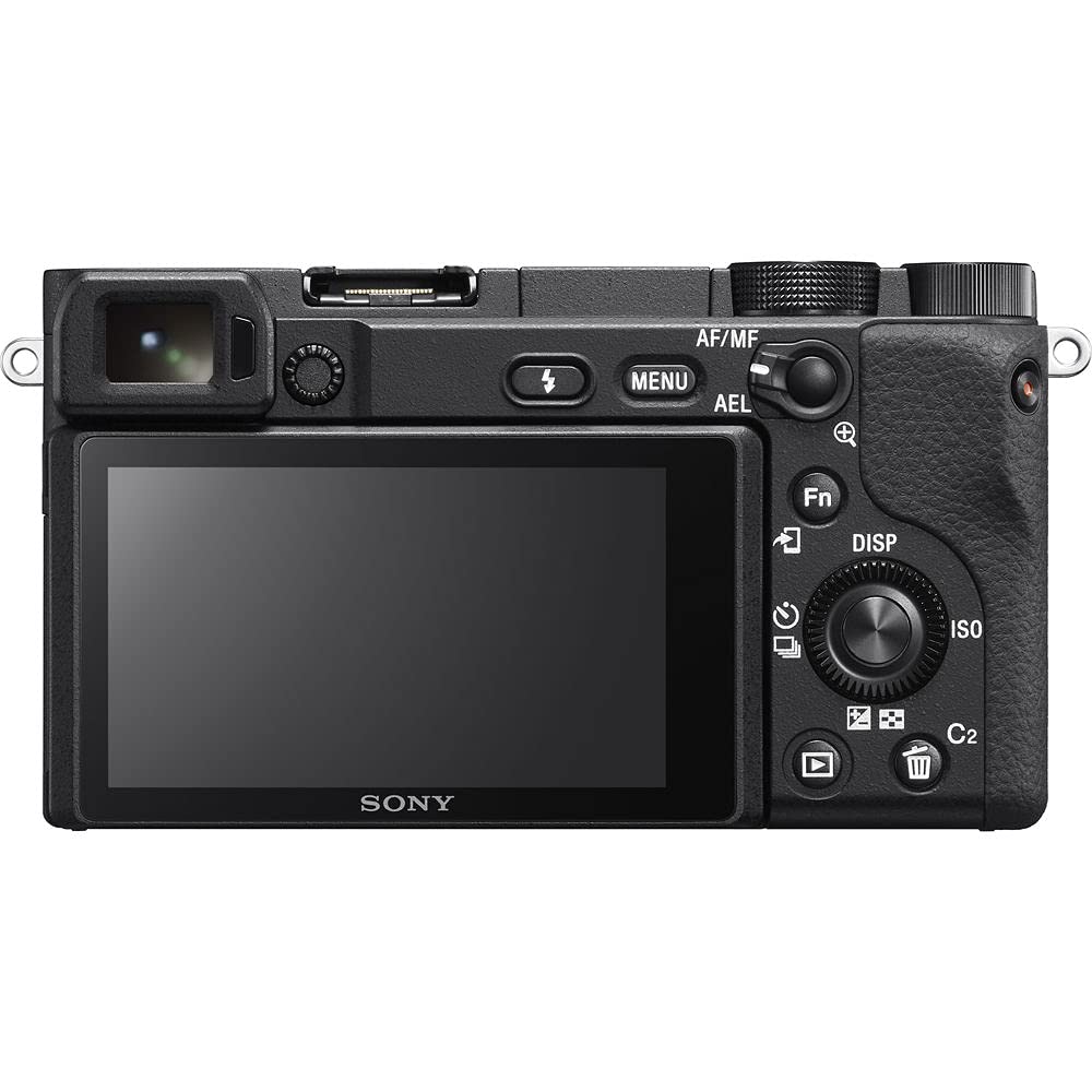 Sony A6400 Mirrorless Camera Ilce-6400/B, 64Gb Card, Card Reader, Case, Flex Tripod, Hand Strap, Memory Card Wallet, Cap Keeper,