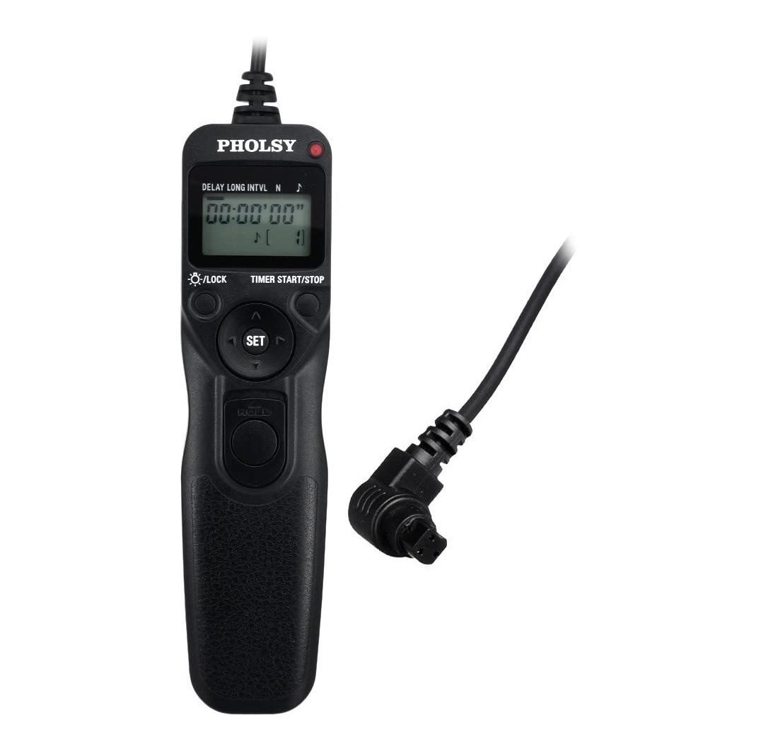 PHOLSY C8 Timer Remote Control Cable with Intervalometer Compatible with EOS R5, 6D II, 1DX II, 1DX III, 1DS III, 1DS II, 1D C, 