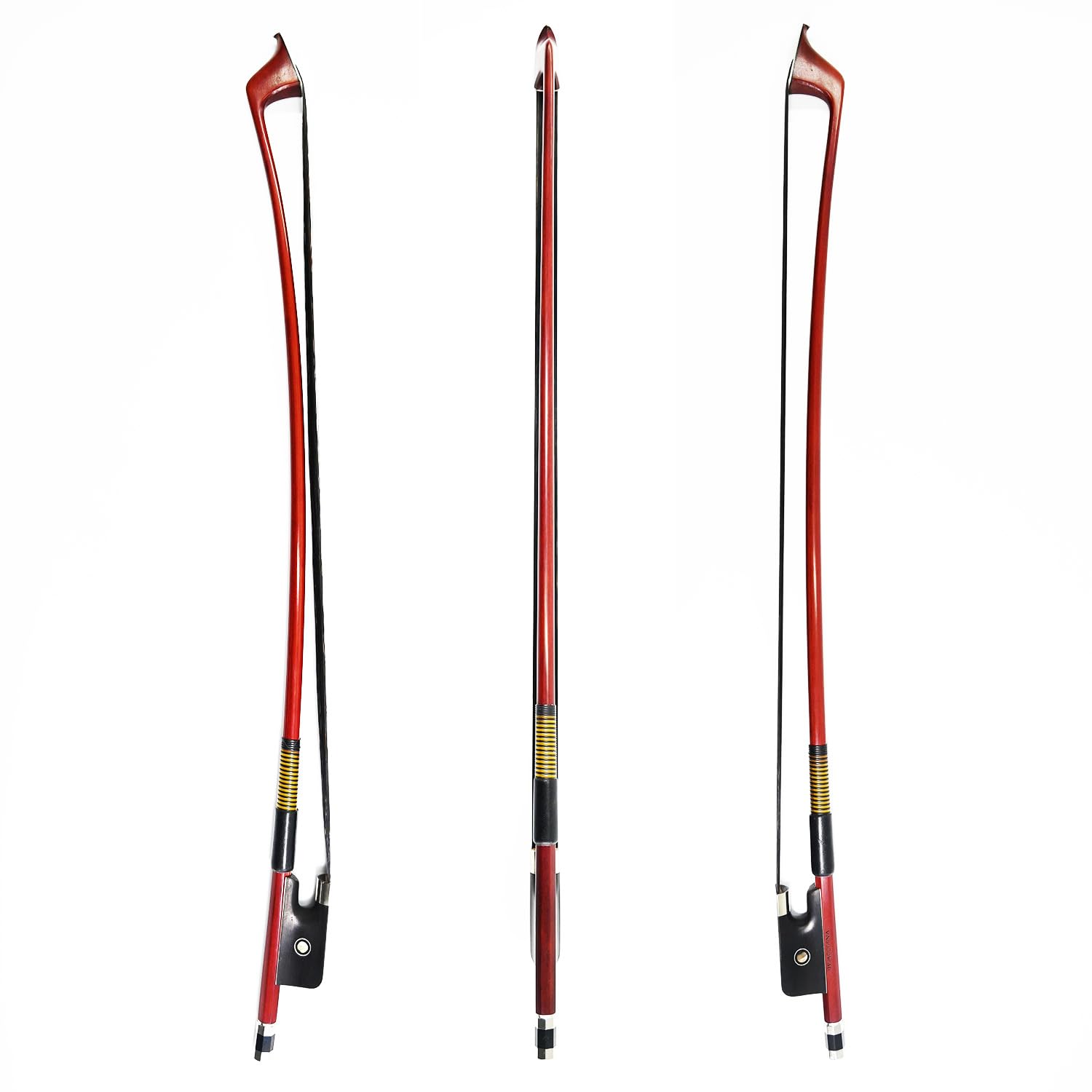 4/4 Size Brazilwood French Model Black Horse Hair Double Bass Bow