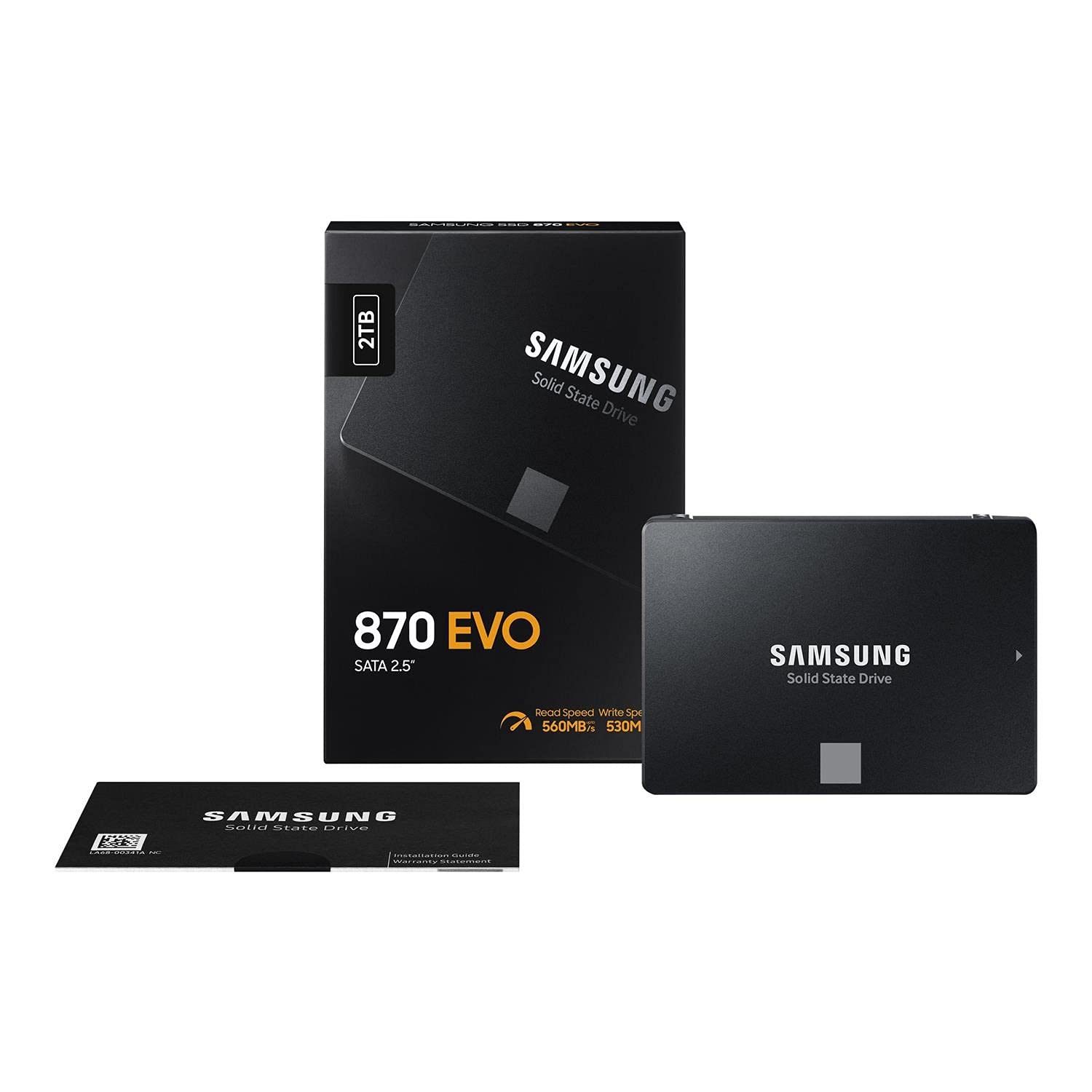 Samsung Ssd 870 Evo, 2 Tb, Form Factor 2.5 Inch, Intelligent Turbo Write, Magician 6 Software, Black