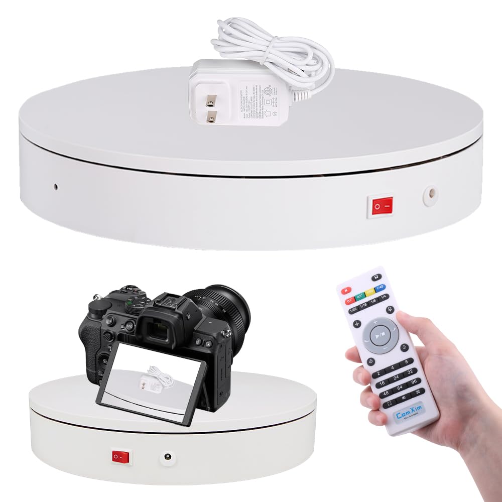 Comxim Professional 360 Degree Photography Turntable Rotating Display Stand For Product Photography, Load Bearing 88Lbs,12.6 In
