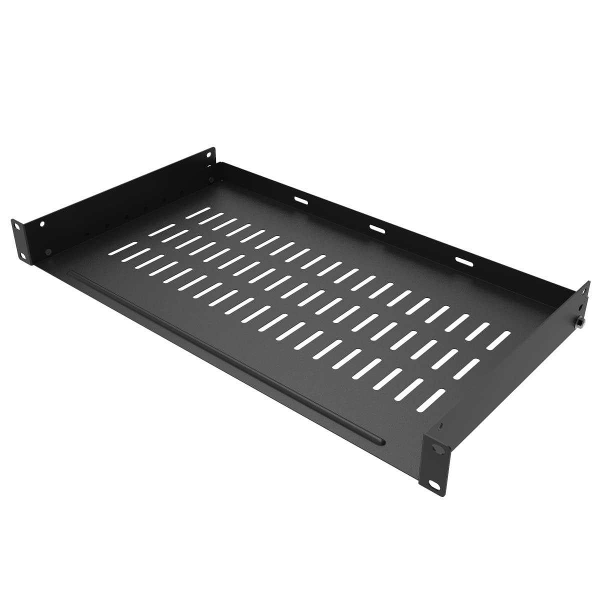 Jingchengmei 1U Vented Server Rack Shelf Disassembled 10 Inches Deep Universal Rack Tray No Lip For 19 Inches Network Cabinet Or