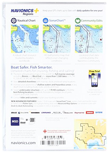 Navionics Plus Regions South Marine And Lake Charts On Sd/Msd