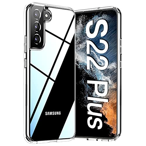 Meifigno Crystal Clear Samsung Galaxy S22+ Plus Case (6.6 Inch), [20X Anti Yellow][Military Grade Protection & Super Clear] Hard