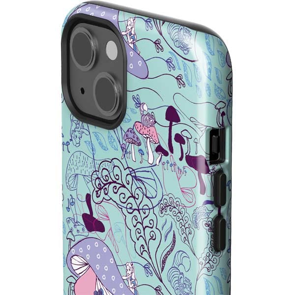 Skinit Impact Phone Case Compatible With Iphone 13   Officially Licensed Disney Alice In Wonderland Mushrooms Design