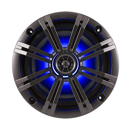Kicker Oem Replacement Charcoal 6.5'' 4 Ohm Coaxial Marine Speakers (Pair)