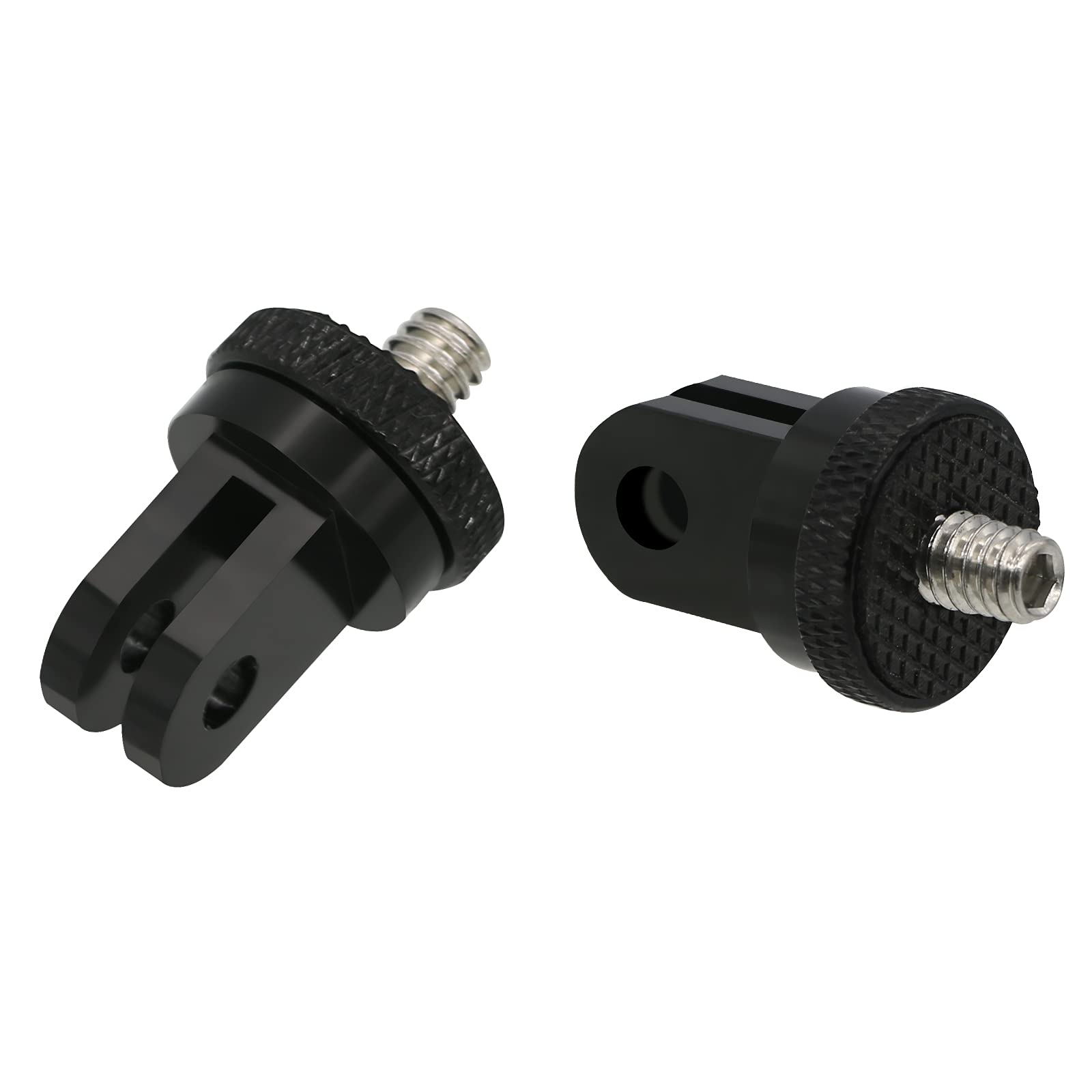 1/4 Inch Aluminum Metal Camera Mount Adapter, Conversion Camera Tripod Mount Compatible With Gopro Hero 13/12/11/10/9/8 Black,Other Action Cameras And Other Standard 1/4 Accessories(2 Packs)