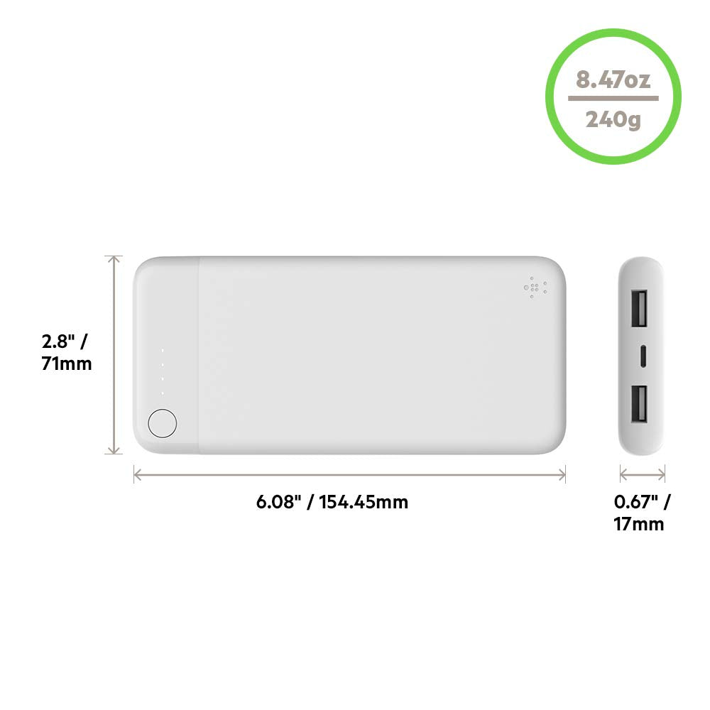 Belkin Boost Charge Power Bank 10K With Lightning Connector.