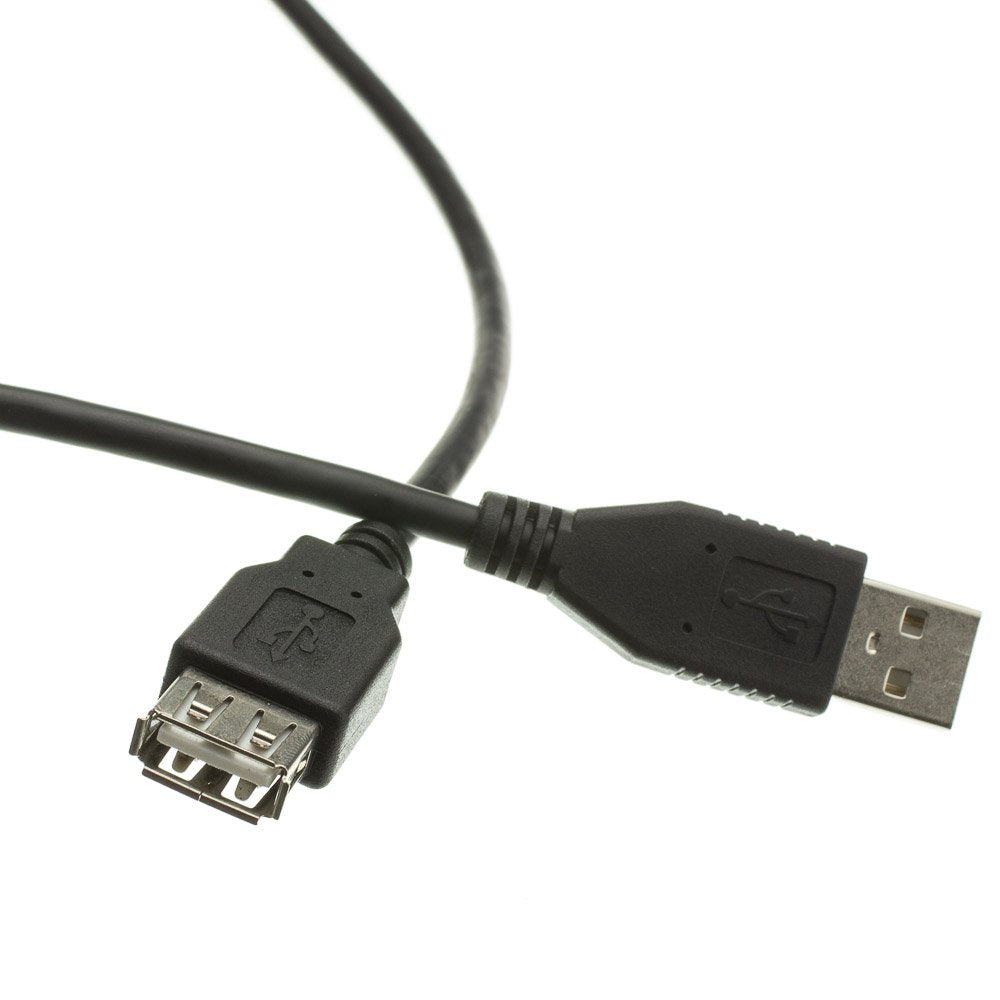 CableWholesale 6 feet USB 2.0 Extension Cable, Black, Type A Male/Type A Female Plug, A Male to A Female High Speed USB Extension Cable, USB Extension Cable Male to Female