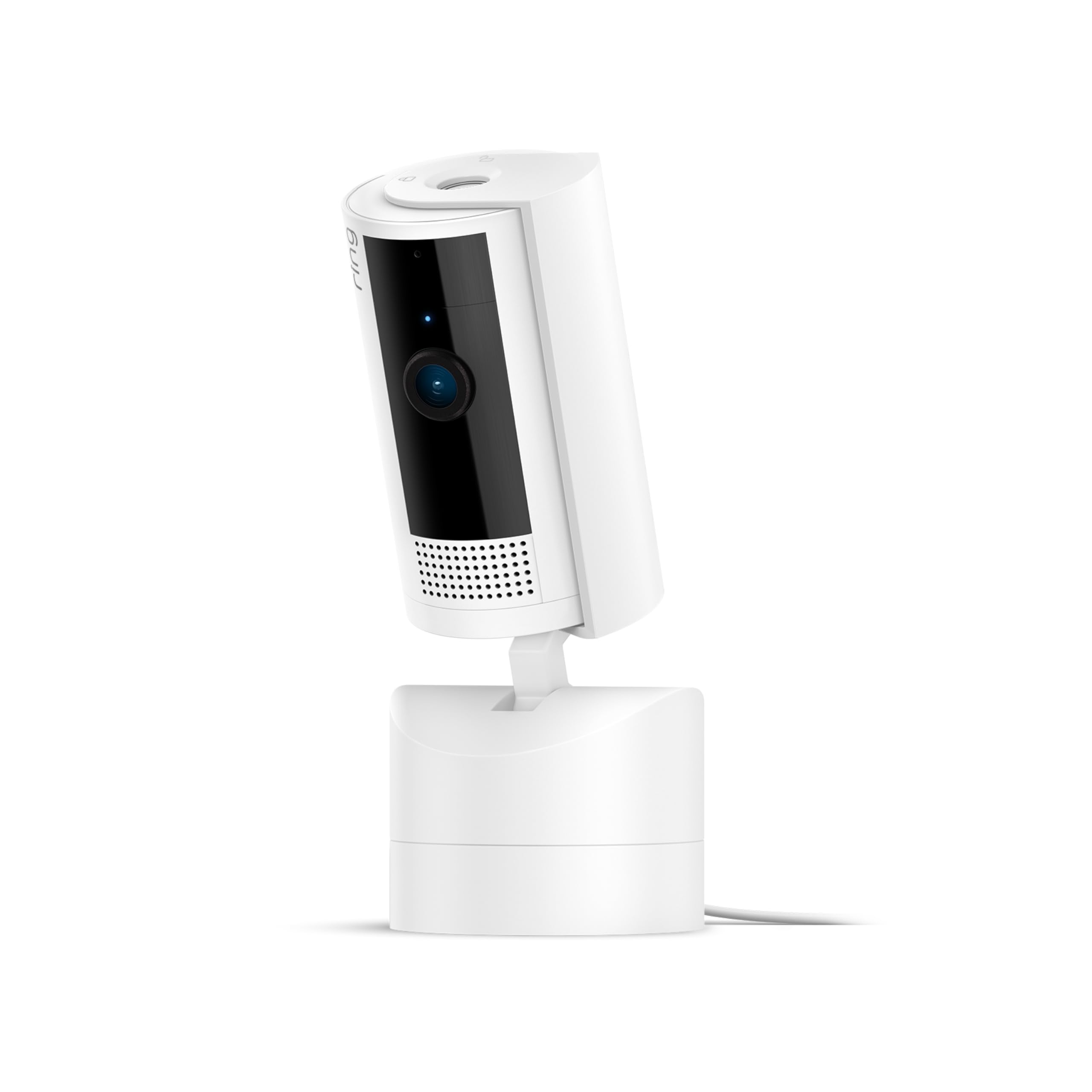 Introducing Ring Pan-Tilt Indoor Cam | See all around with 360 pan coverage, HD video, plus Two-Way Talk (2024 release) | White