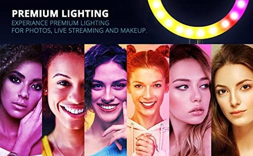 Meea Led Ring Light 10 Inches   O Ring Lights With Phone Holder, 3 Dimmable Color 10 Brightness Levels, Led Lighting For Phone/S