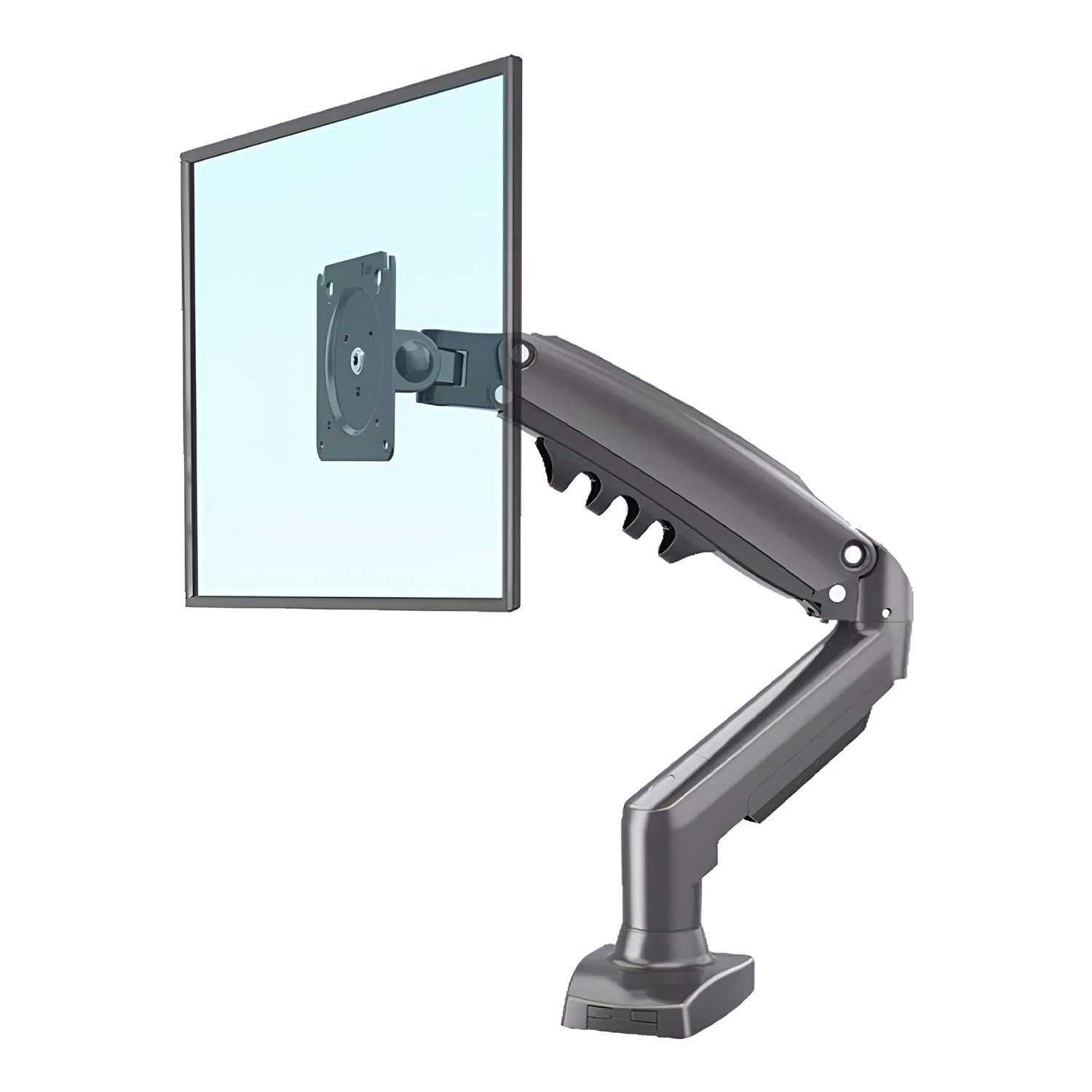 Syga F80 Gas Spring Monitor Mount, 1730 Inch Screen, Heavy Duty Single Arm Desktop Stand, 29Kg Load Capacity