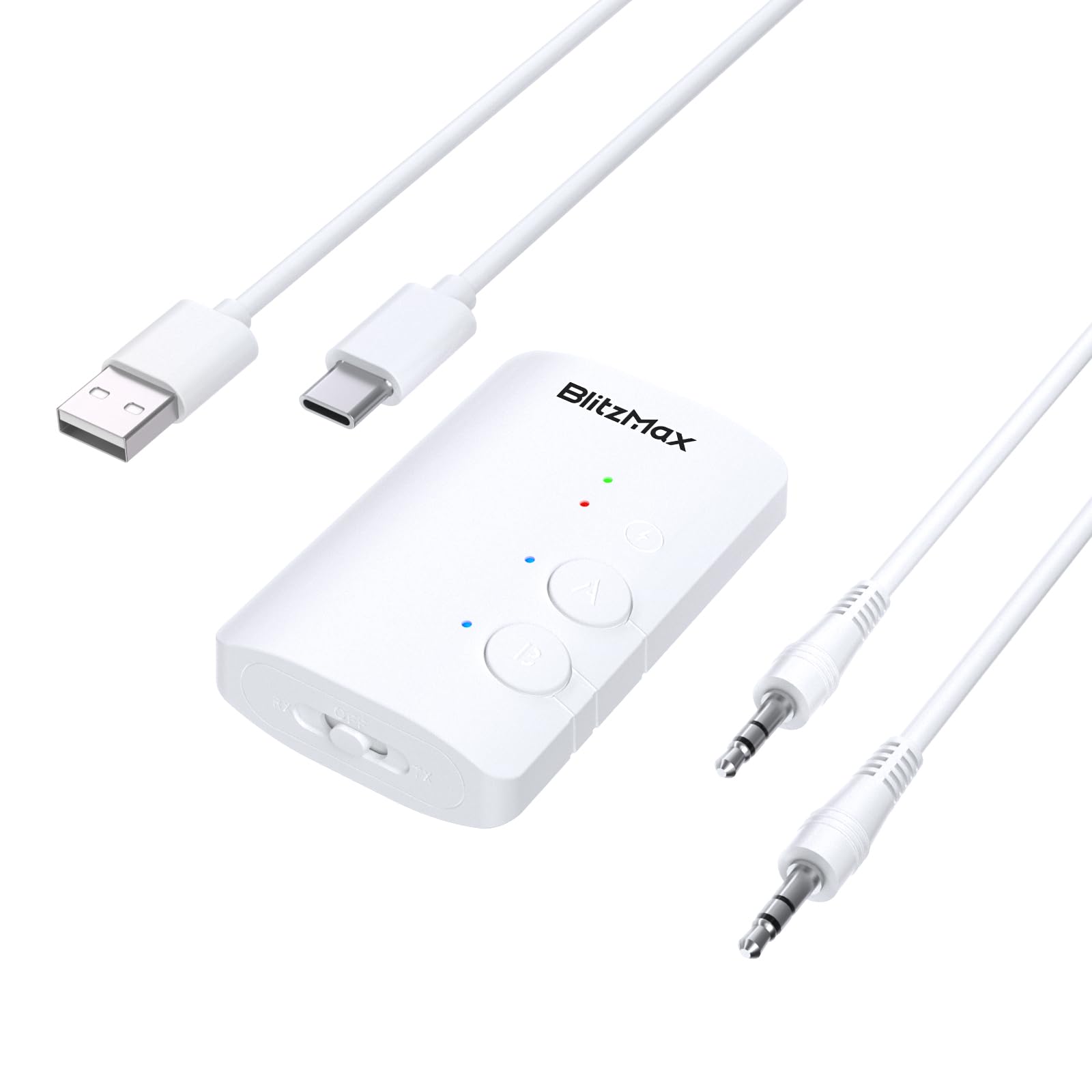 Tv Bluetooth 5.3 Transmitter/Receiver 2 In 1 Mini Wireless Adapter With Headphones Dual Pairs, 3.5Mm Aux Audio Jack, Aptx Low La