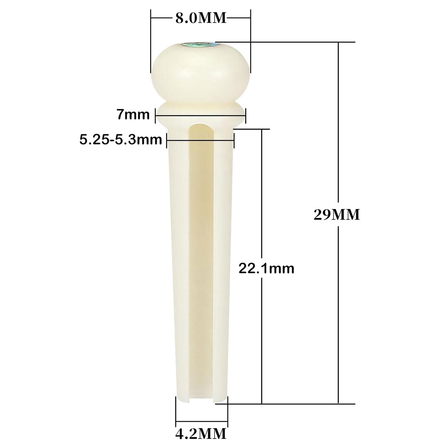 8-Piece Acoustic Guitar Bone Upgrade Kit: Real Bone Bridge Saddle, Nut & Bridge Pins For Enhanced Tone & Sustain - Fits Most 6-S