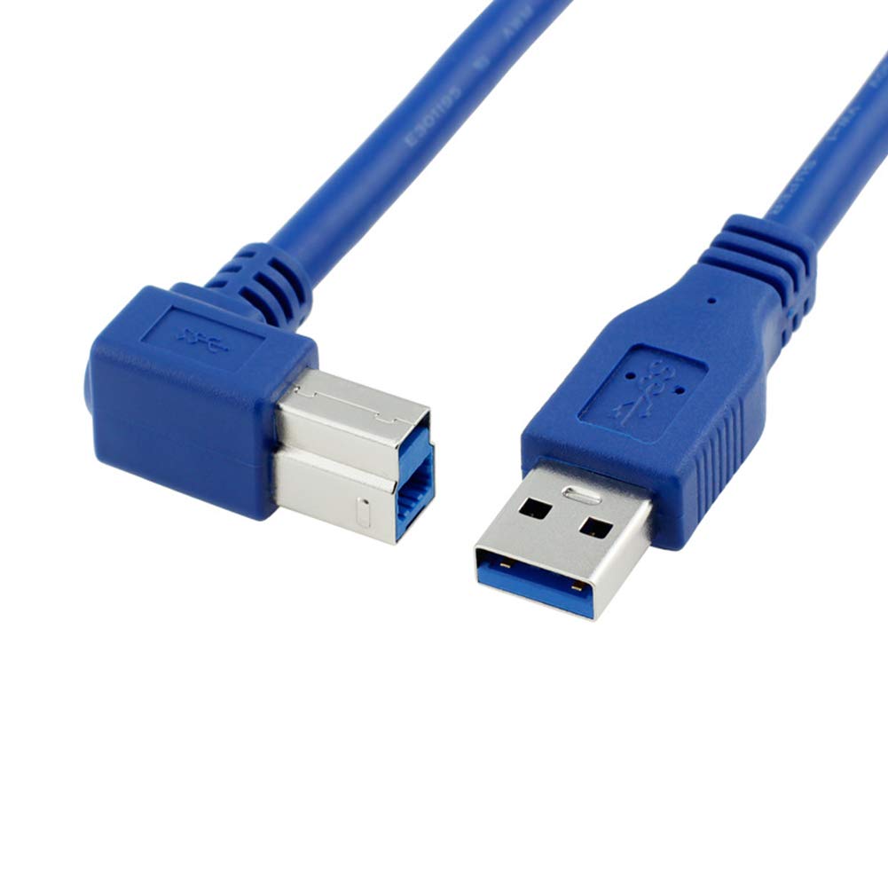 Bluwee USB 3.0 Cable - Type A-Male to Right Angle Type B-Male Printer ...
