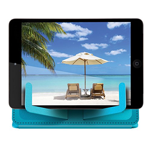 If The Travel Book Rest (Beachy Blue) - Hands Free Reading Tablet & Book Holder - Portable Tablet Stand - Perfect Recipe Book Ho