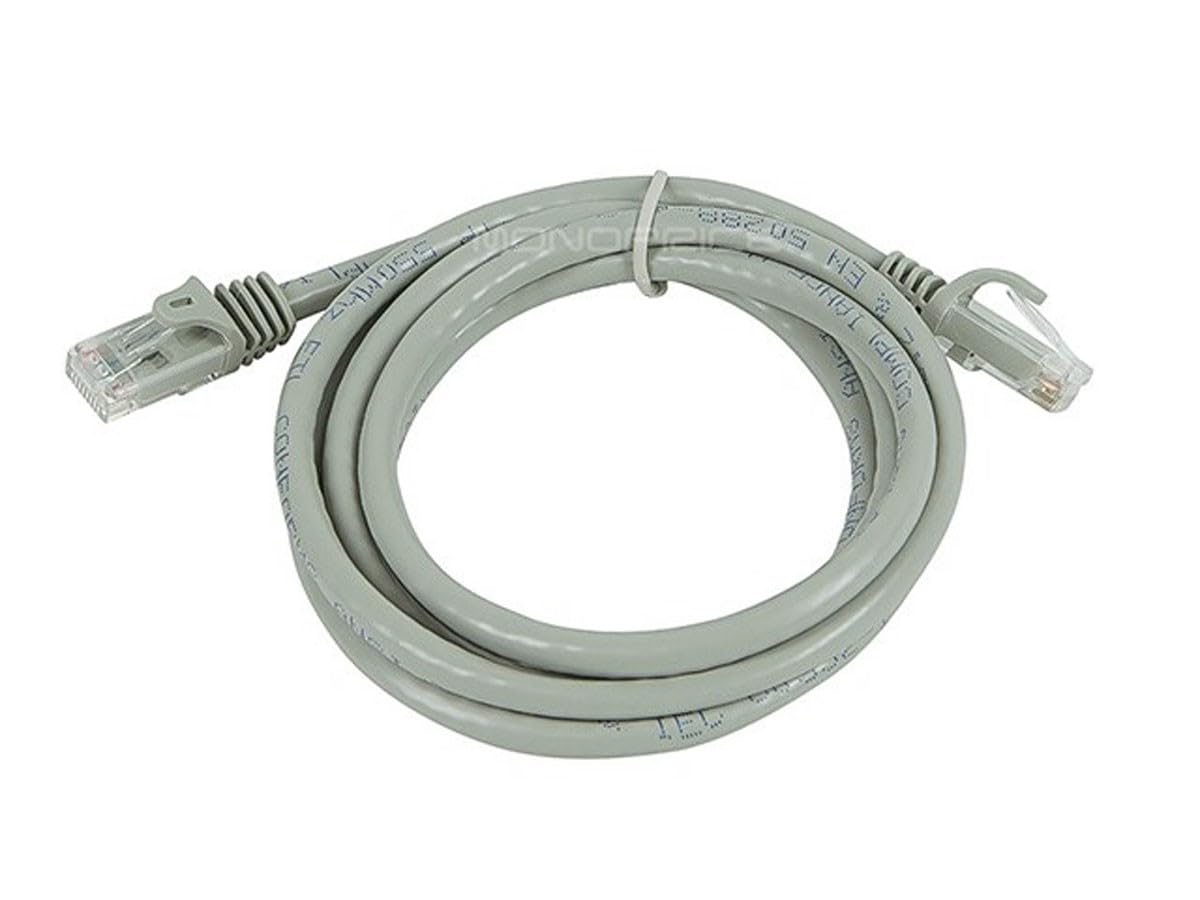 Monoprice Cat6 5Ft Gray Patch Cable Utp 24Awg 550Mhz Pure Bare Copper Snagless Rj45 Flexboot Series Ethernet Cable