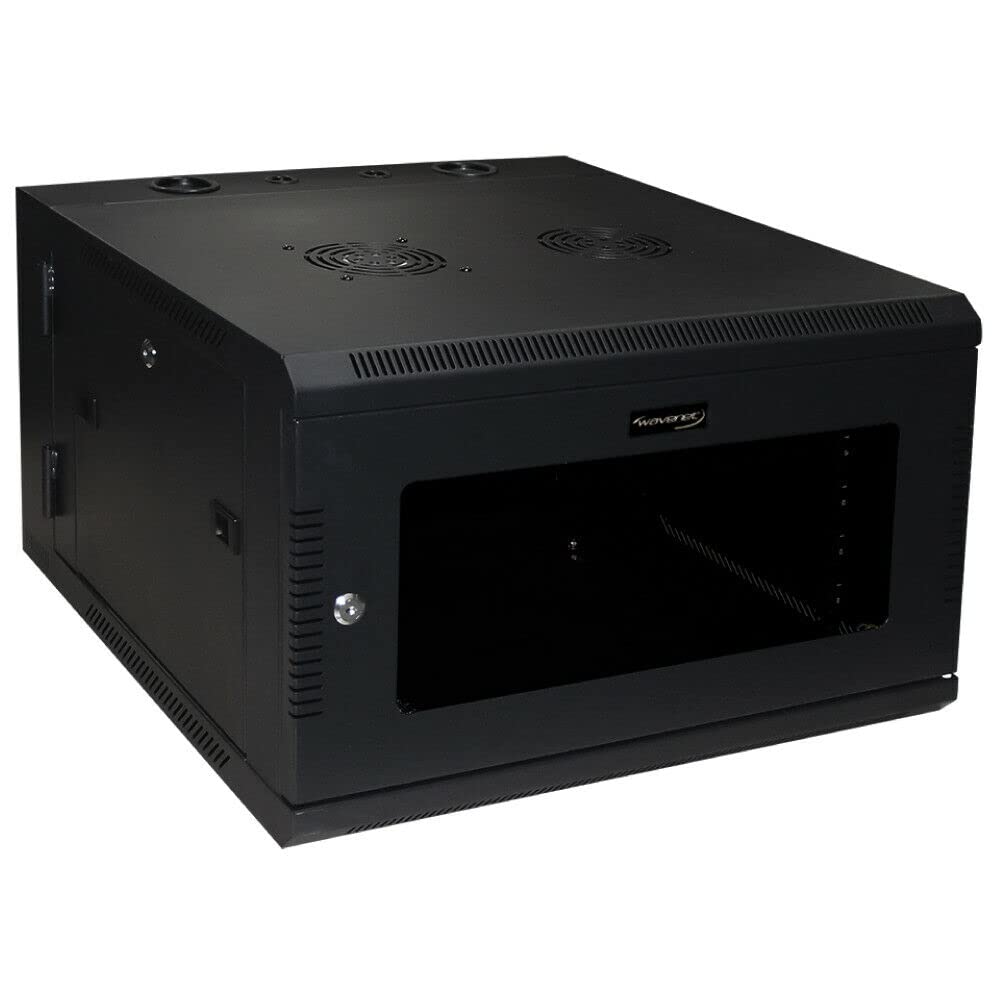 Wavenet 3005N 24 in. 6U Server Wall Mount Cabinet Black