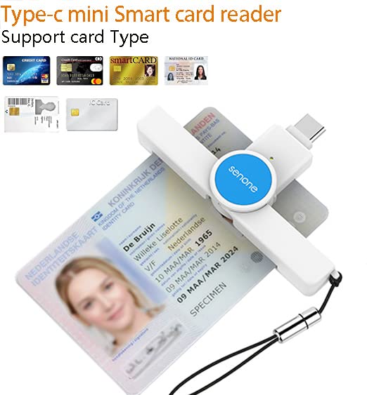 Cac Reader Dod Military Usb C Common Access Smart Card Reader Compatible With Windows, Mac Os And Linux (Mini Fold And Protable