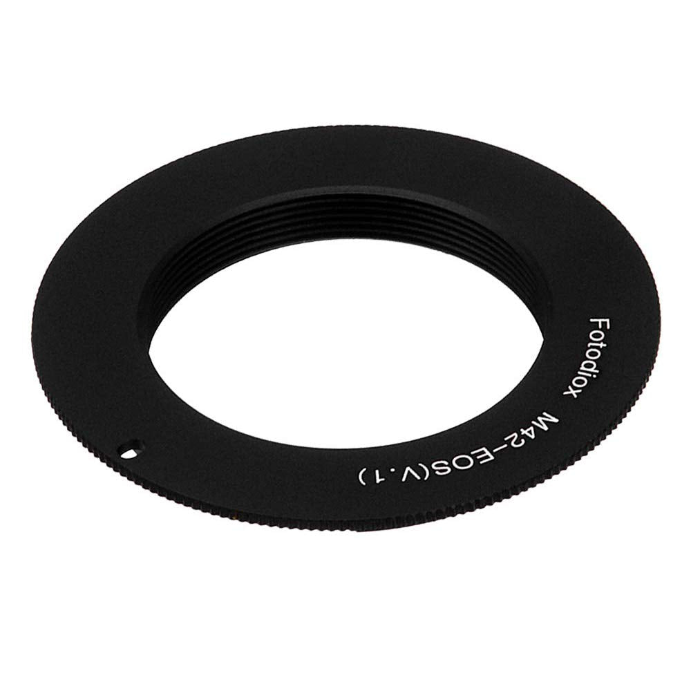 Fotodiox Lens Mount Adapter Compatible with M42 Type 1 Screw Mount SLR Lens to Canon EOS (EF, EFS) Mount D/SLR Camera Body  wi