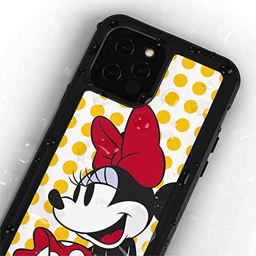 Skinit Waterproof Phone Case Compatible With Iphone 12 Pro Max   Officially Licensed Disney Minnie Mouse Yellow Dots Design