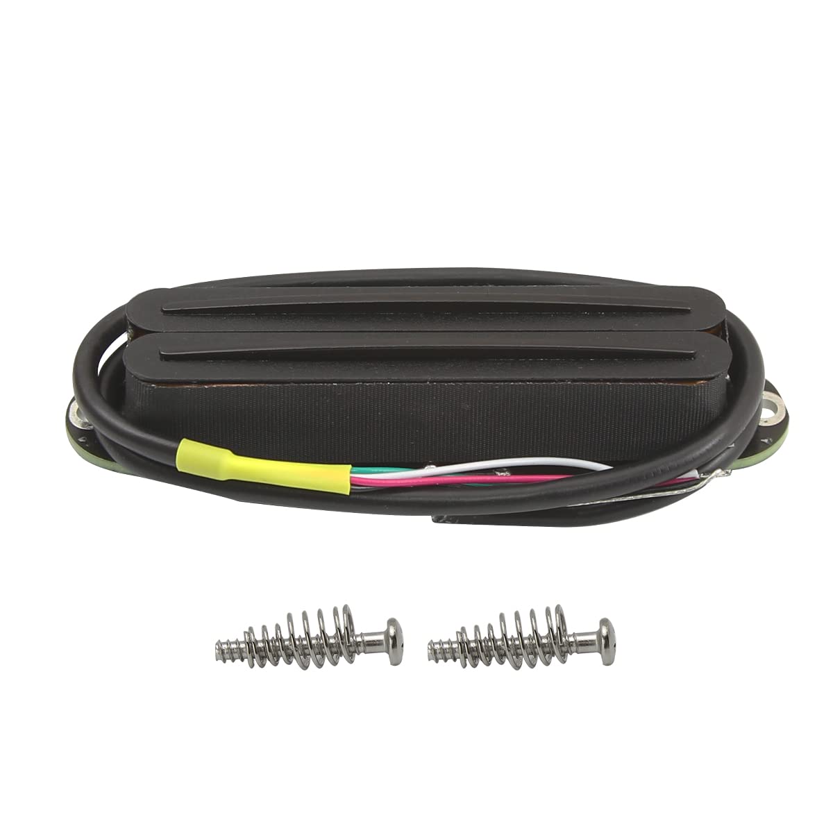 FLEOR Dual Hot Rail Humbucker Single-Coil-Sized Guitar Humbucker Pickup(12-13K), Full Black