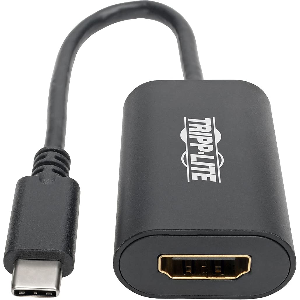 Tripp Lite Usb C To Hdmi Video Adapter Converter, 4K X 2K, M/F, Thunderbolt 3 Compatible Usb Type C, 6'' (U444 06N Hd4K6B) , Bla