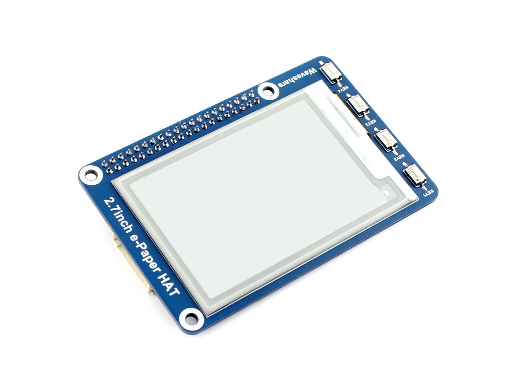 264X176 Resolution 2.7 Inch E Paper Display Hat E Ink Screen Lcd Module Spi Interface With Embedded Controller For Raspberry Pi