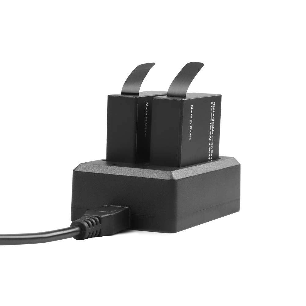 Akaso Brave 7 Le 2 X 1350Mah Rechargeable Action Camera Battery With Usb Dual Charger