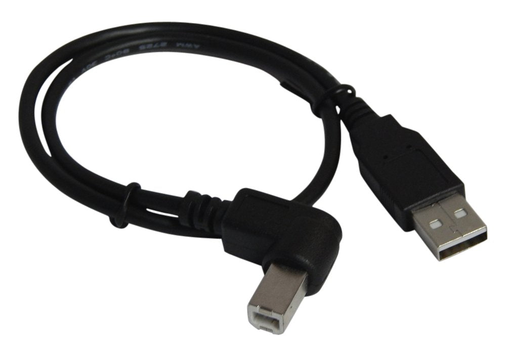 YCS basics 18 inch USB 2.0 Right Angle Printer/Scanner Cable