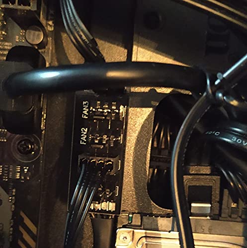 Fbhdzvv Pwm Fan Hub Splitter 4 Pin/3 Pin Pc 5 Way Splitter, Cooling Fans Power Cable 1 To 5 Way Pc Case Internal Motherboard Ext