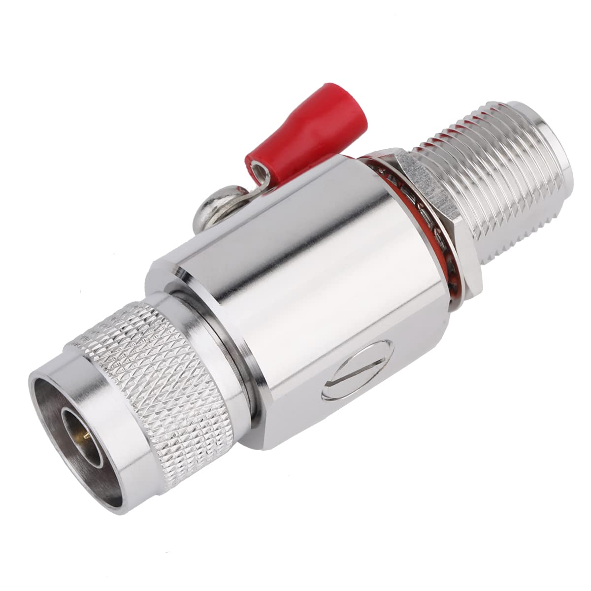 Lightning Arrestor N Male To Female Bulkhead 50 Ohm 0 3Ghz With 90V Gas Tube Lightning Arrester (Lightning Arrestor N Male To Female)