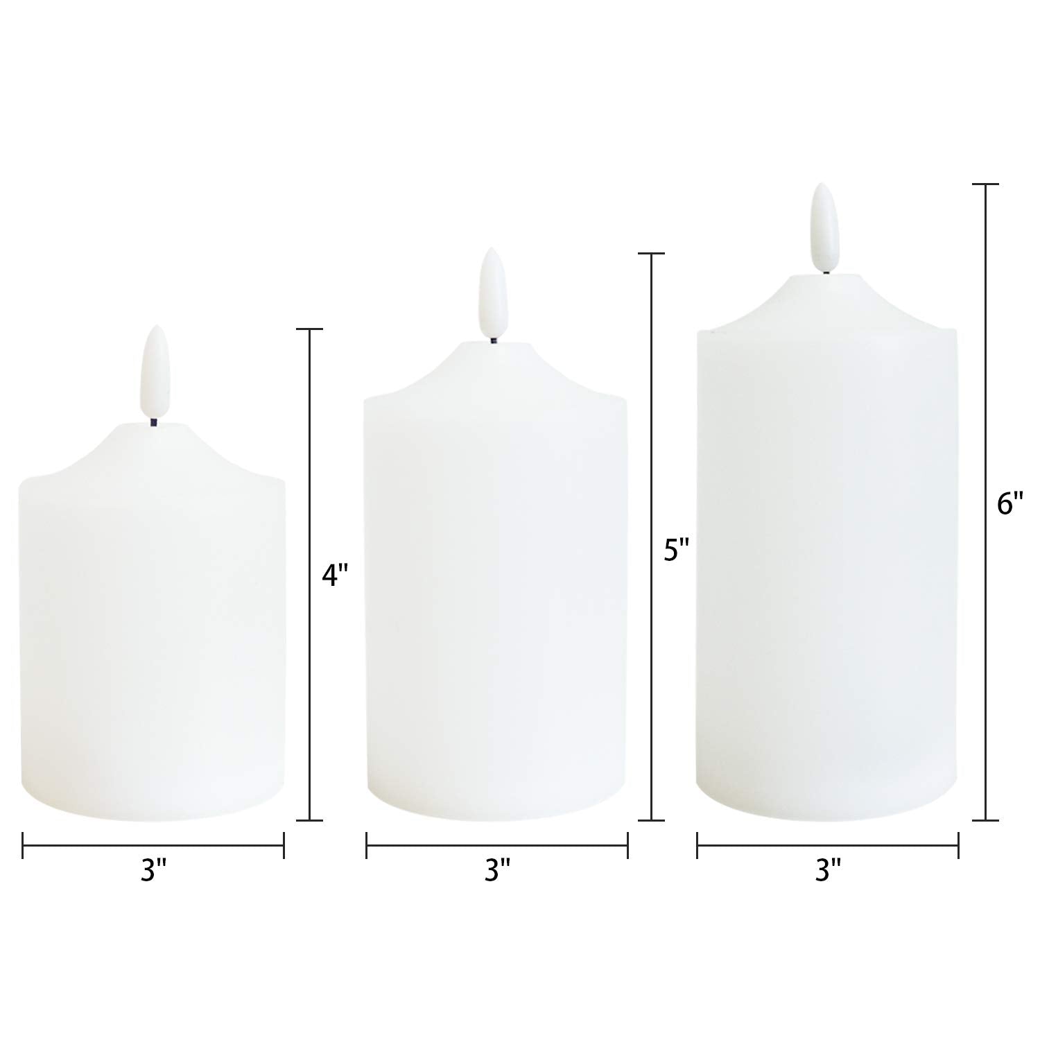 Genswin Flickering Flameless Candles, Waterproof Led Candles With Remote And Timer,Battery Operated Pillar 3D Wick Candles For I