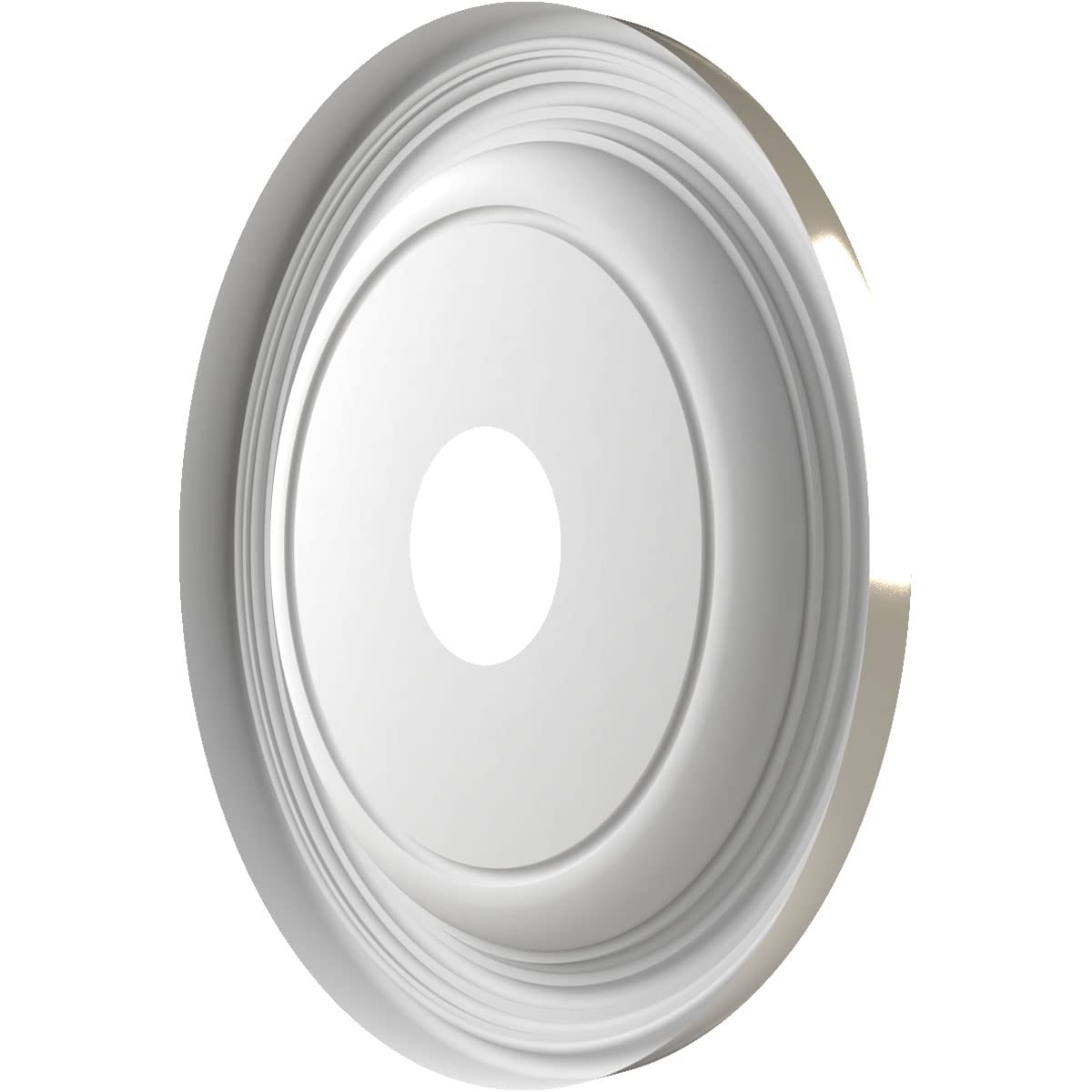 Ekena Millwork Cmp16Trbcr Traditional Thermoformed Pvc Ceiling Medallion (Fits Canopies Up To 9 1/2''), 16''Od X 3 1/2''Id X 1 3